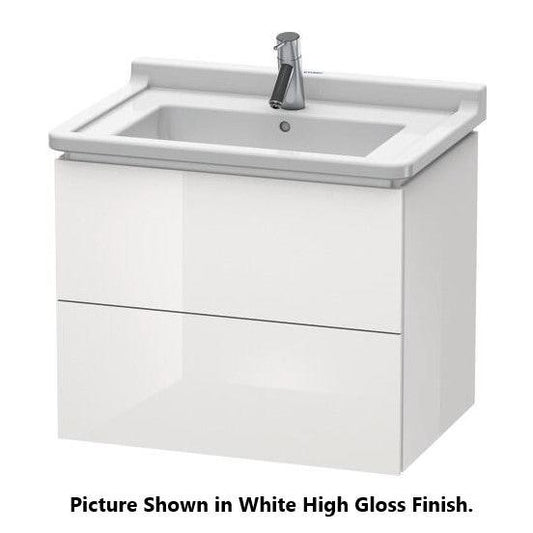 Duravit L-Cube 26" x 22" x 18" Oak Terra Two Drawer Wall-Mount Vanity Unit (LC626403535)