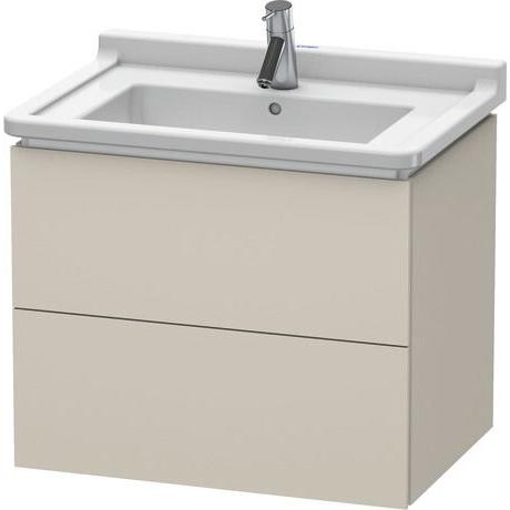 Duravit L-Cube 26" x 22" x 18" Taupe Two Drawer Wall-Mount Vanity Unit (LC626409191)
