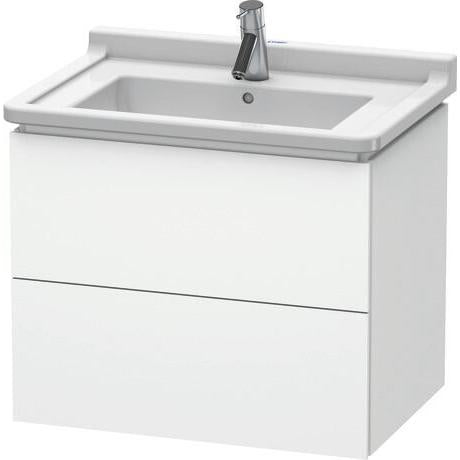 Duravit L-Cube 26" x 22" x 18" White Two Drawer Wall-Mount Vanity Unit (LC626401818)