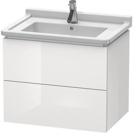 Duravit L-Cube 26" x 22" x 18" White Two Drawer Wall-Mount Vanity Unit (LC626402222)