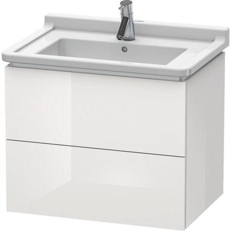 Duravit L-Cube 26" x 22" x 18" White Two Drawer Wall-Mount Vanity Unit (LC626408585)