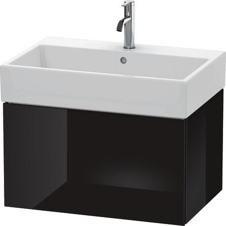 Duravit L-Cube 27" x 16" x 18" Black One Drawer Wall-Mount Vanity Unit (LC617604040)