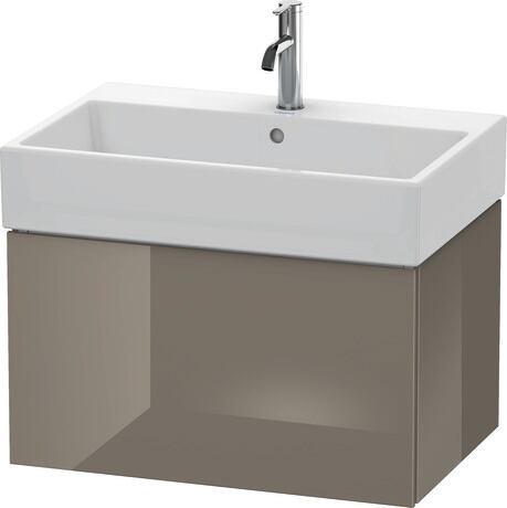 Duravit L-Cube 27" x 16" x 18" Flannel Gray One Drawer Wall-Mount Vanity Unit (LC617608989)