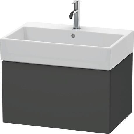 Duravit L-Cube 27" x 16" x 18" Graphite One Drawer Wall-Mount Vanity Unit (LC617604949)