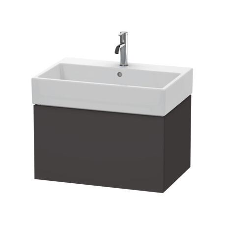 Duravit L-Cube 27" x 16" x 18" Graphite One Drawer Wall-Mount Vanity Unit (LC617608080)