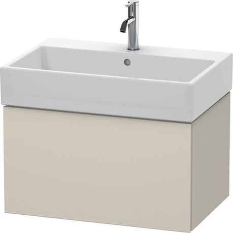 Duravit L-Cube 27" x 16" x 18" Taupe One Drawer Wall-Mount Vanity Unit (LC617609191)