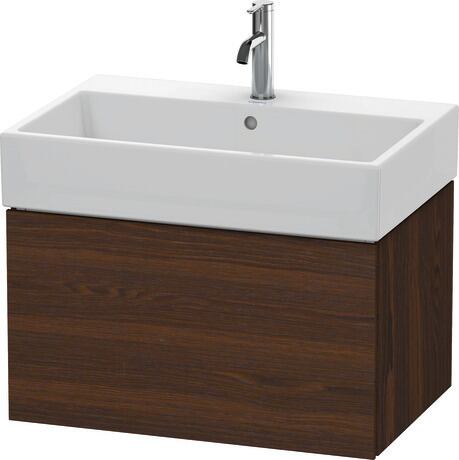Duravit L-Cube 27" x 16" x 18" Walnut Brushed One Drawer Wall-Mount Vanity Unit (LC617606969)