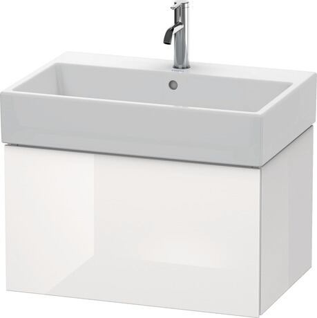 Duravit L-Cube 27" x 16" x 18" White One Drawer Wall-Mount Vanity Unit (LC617602222)