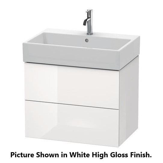 Duravit L-Cube 27" x 21" x 18" Linen Two Drawer Wall-Mount Vanity Unit (LC627607575)