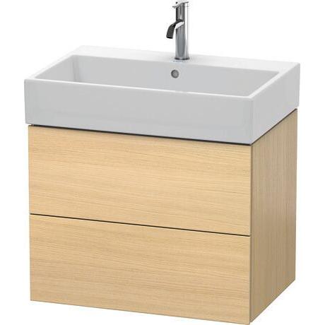 Duravit L-Cube 27" x 21" x 18" Mediterranean Oak Two Drawer Wall-Mount Vanity Unit (LC627607171)