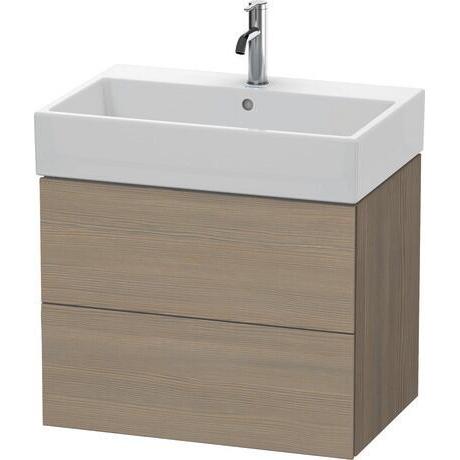 Duravit L-Cube 27" x 21" x 18" Oak Terra Two Drawer Wall-Mount Vanity Unit (LC627603535)