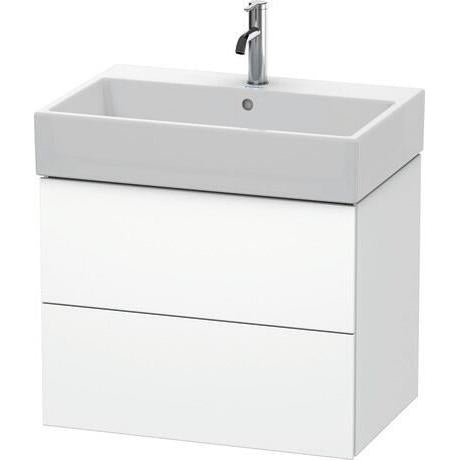 Duravit L-Cube 27" x 21" x 18" White Two Drawer Wall-Mount Vanity Unit (LC627601818)