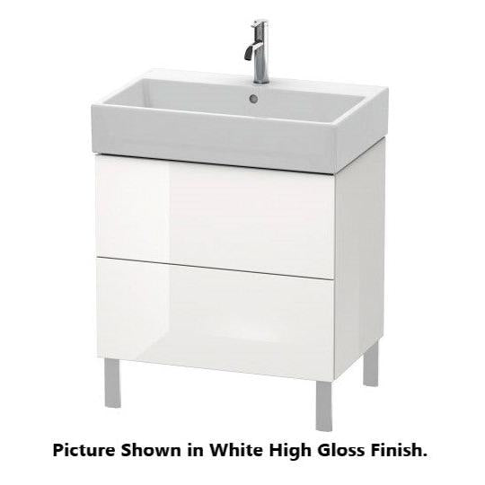 Duravit L-Cube 27" x 23" x 18" Chestnut Dark Two Drawer Floorstanding Vanity Unit (LC677605353)