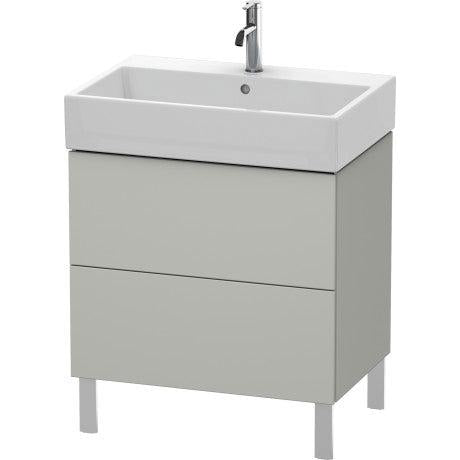 Duravit L-Cube 27" x 23" x 18" Concrete Gray Two Drawer Floorstanding Vanity Unit (LC677600707)