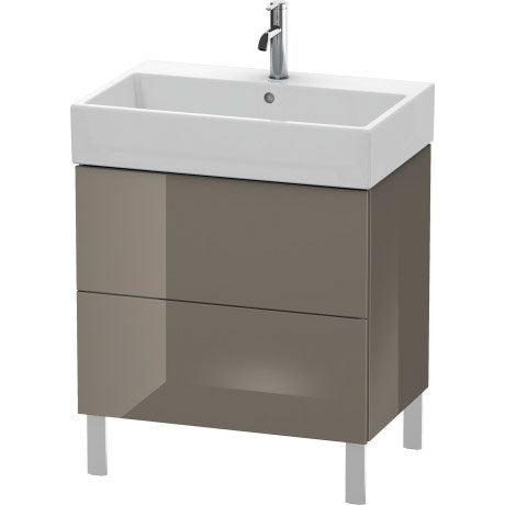 Duravit L-Cube 27" x 23" x 18" Flannel Gray Two Drawer Floorstanding Vanity Unit (LC677608989)