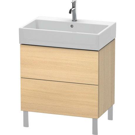 Duravit L-Cube 27" x 23" x 18" Mediterranean Oak Two Drawer Floorstanding Vanity Unit (LC677607171)