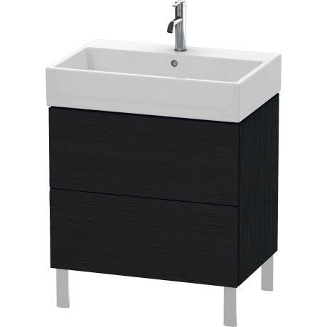 Duravit L-Cube 27" x 23" x 18" Oak Black Two Drawer Floorstanding Vanity Unit (LC677601616)