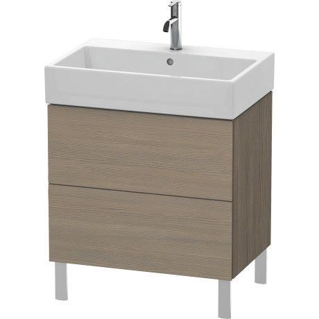 Duravit L-Cube 27" x 23" x 18" Oak Terra Two Drawer Floorstanding Vanity Unit (LC677603535)