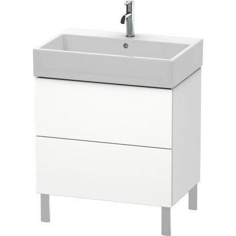 Duravit L-Cube 27" x 23" x 18" White Two Drawer Floorstanding Vanity Unit (LC677601818)