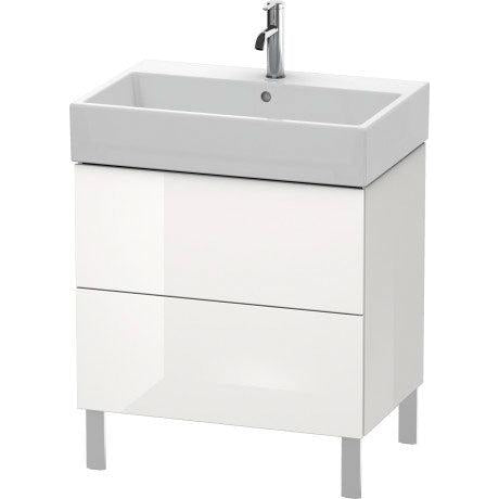 Duravit L-Cube 27" x 23" x 18" White Two Drawer Floorstanding Vanity Unit (LC677602222)