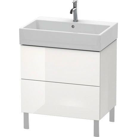 Duravit L-Cube 27" x 23" x 18" White Two Drawer Floorstanding Vanity Unit (LC677608585)