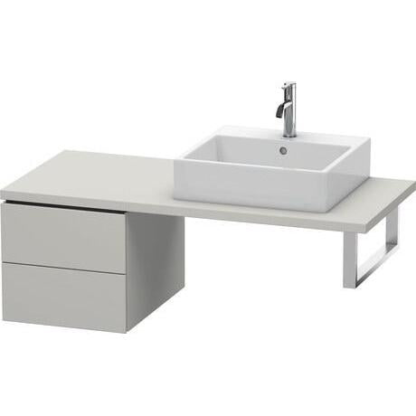 Duravit L-Cube 28" x 16" x 22" Concrete Gray Two Drawer Low Cabinet for Console (LC585900707)