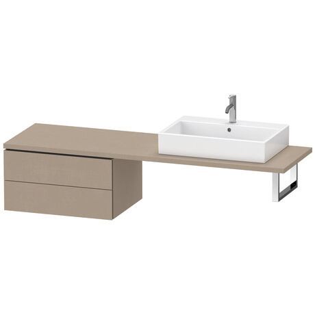 Duravit L-Cube 28" x 16" x 22" Linen Two Drawer Low Cabinet for Console (LC585907575)