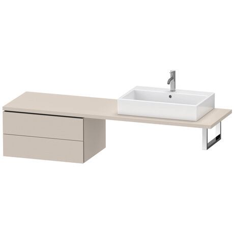 Duravit L-Cube 28" x 16" x 22" Taupe Two Drawer Low Cabinet for Console (LC585909191)