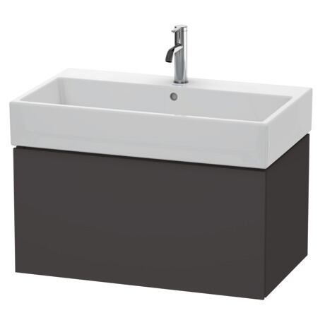 Duravit L-Cube 31" x 16" x 18" Graphite One Drawer Wall-Mount Vanity Unit (LC617708080)