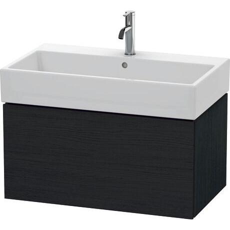 Duravit L-Cube 31" x 16" x 18" Oak Black One Drawer Wall-Mount Vanity Unit (LC617701616)