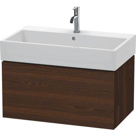 Duravit L-Cube 31" x 16" x 18" Walnut Brushed One Drawer Wall-Mount Vanity Unit (LC617706969)