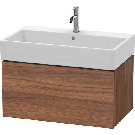 Duravit L-Cube 31" x 16" x 18" Walnut One Drawer Wall-Mount Vanity Unit (LC617707979)
