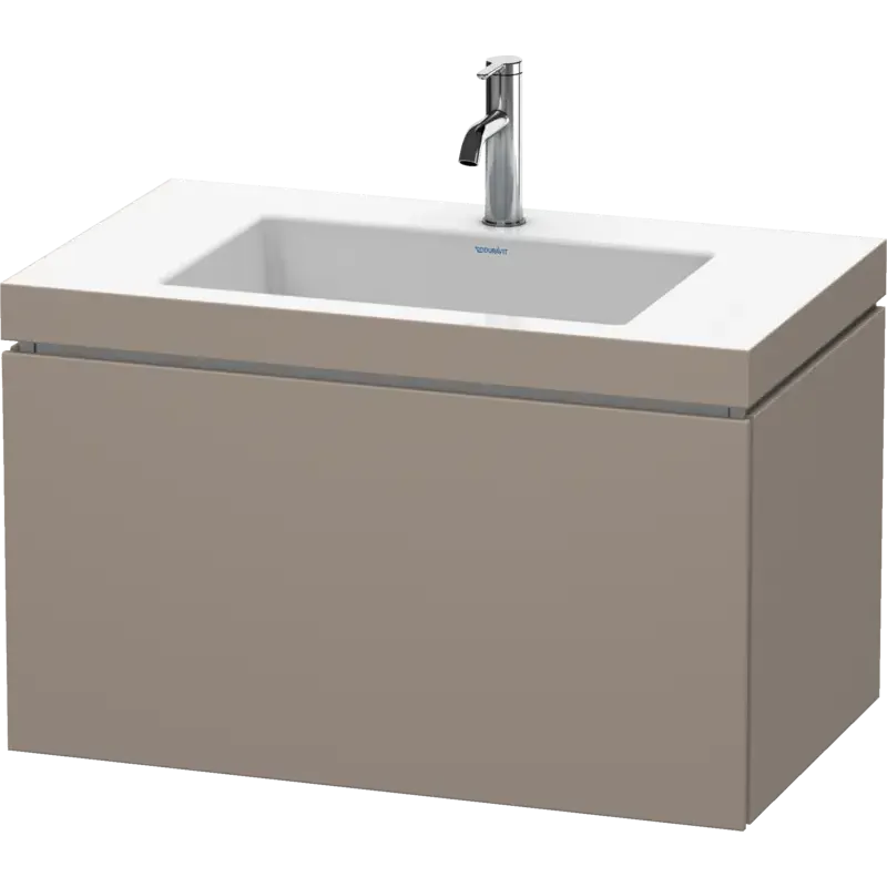Duravit L-Cube 31" x 20" x 19" Basalt One Drawer C-Bonded Wall-Mount Vanity Kit (LC6917O4343)