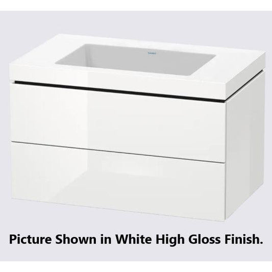 Duravit L-Cube 31" x 20" x 19" Cashmere Oak Two Drawer C-Bonded Wall-Mount Vanity Kit (LC6927N1111)