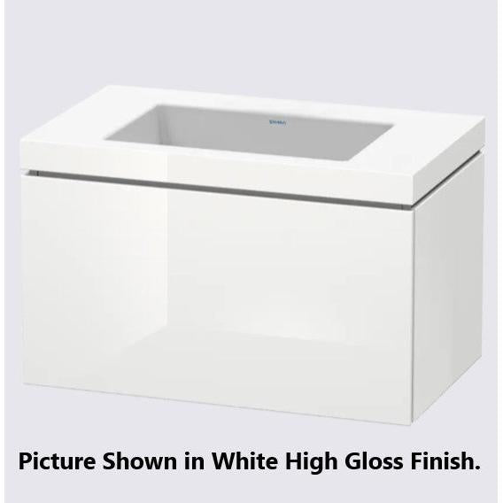 Duravit L-Cube 31" x 20" x 19" Cappuccino One Drawer C-Bonded Wall-Mount Vanity Kit (LC6917N8686)