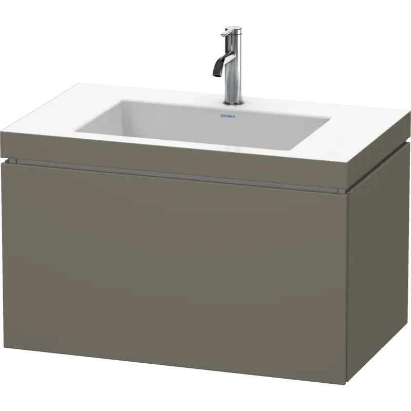 Duravit L-Cube 31" x 20" x 19" Flannel Gray One Drawer C-Bonded Wall-Mount Vanity Kit (LC6917O9090)