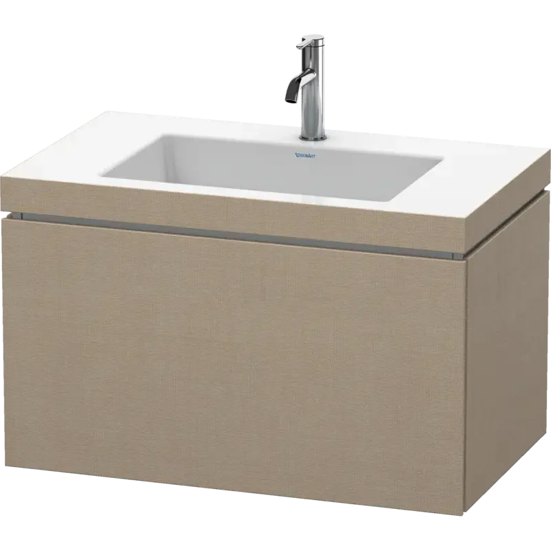 Duravit L-Cube 31" x 20" x 19" Linen One Drawer C-Bonded Wall-Mount Vanity Kit (LC6917O7575)
