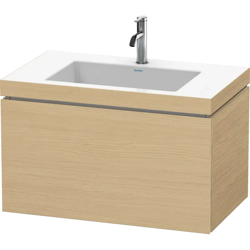 Duravit L-Cube 31" x 20" x 19" Natural Oak One Drawer C-Bonded Wall-Mount Vanity Kit (LC6917O3030)