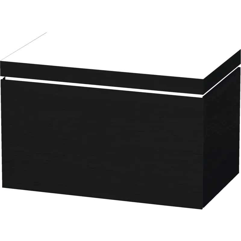 Duravit L-Cube 31" x 20" x 19" Oak Black One Drawer C-Bonded Wall-Mount Vanity Kit (LC6917N1616)