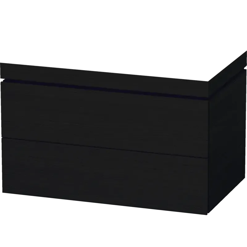 Duravit L-Cube 31" x 20" x 19" Oak Black Two Drawer C-Bonded Wall-Mount Vanity Kit (LC6927N1616)