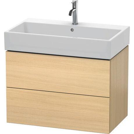 Duravit L-Cube 31" x 21" x 18" Mediterranean Oak Two Drawer Wall-Mount Vanity Unit (LC627707171)