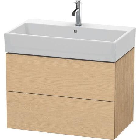 Duravit L-Cube 31" x 21" x 18" Natural Oak Two Drawer Wall-Mount Vanity Unit (LC627703030)