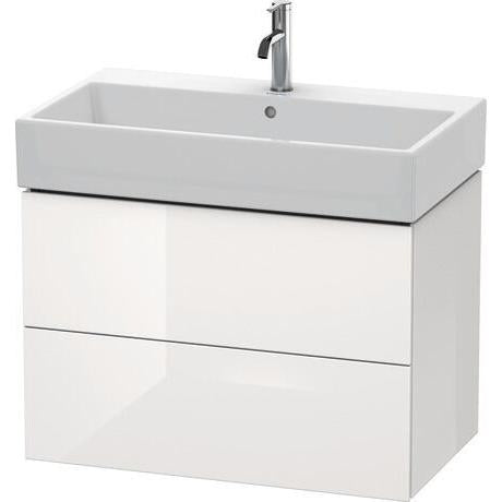 Duravit L-Cube 31" x 21" x 18" White Two Drawer Wall-Mount Vanity Unit (LC627708585)