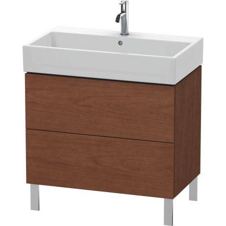 Duravit L-Cube 31" x 23" x 18" American Walnut Two Drawer Floorstanding Vanity Unit (LC677701313)