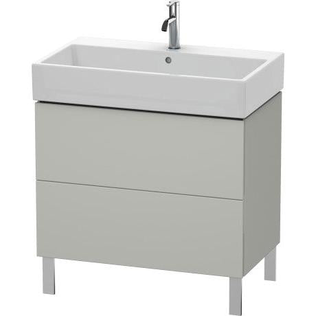 Duravit L-Cube 31" x 23" x 18" Concrete Gray Two Drawer Floorstanding Vanity Unit (LC677700707)