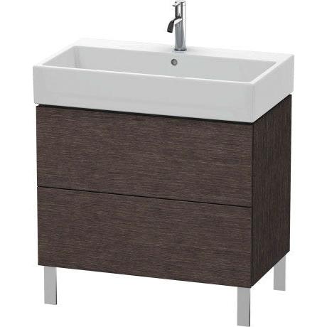 Duravit L-Cube 31" x 23" x 18" Dark Brushed Oak Two Drawer Floorstanding Vanity Unit (LC677707272)