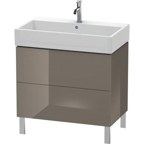 Duravit L-Cube 31" x 23" x 18" Flannel Gray Two Drawer Floorstanding Vanity Unit (LC677708989)