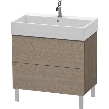 Duravit L-Cube 31" x 23" x 18" Oak Terra Two Drawer Floorstanding Vanity Unit (LC677703535)