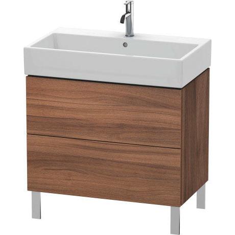 Duravit L-Cube 31" x 23" x 18" Walnut Two Drawer Floorstanding Vanity Unit (LC677707979)
