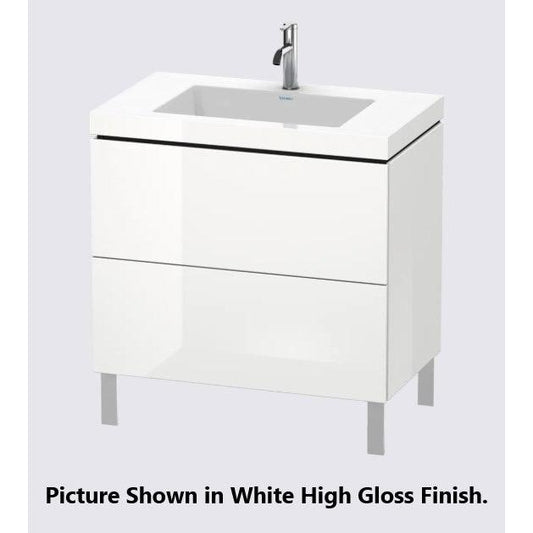 Duravit L-Cube 31" x 27" x 19" Cappuccino Two Drawer C-Bonded Floorstanding Vanity Kit (LC6937O8686)